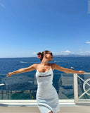 Miu Miu blue stripes dress