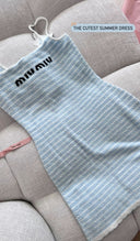 Miu Miu blue stripes dress