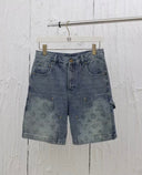 LV denim shorts long