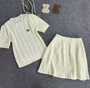 MIU MIU HEART SKIRT SET