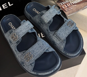 CC denim sandals