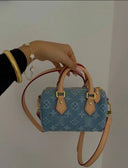 LV denim mini speedy